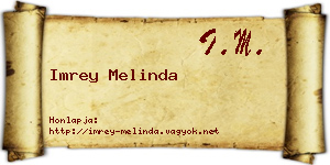 Imrey Melinda névjegykártya